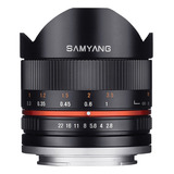 Lente Samyang 8mm F/2.8 Fish Eye Ii Para Canon