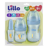 Lillo Evolution Mamadeira Kit Cor Azul 3 Unidades