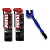 Limpa E Lubrifica Corrente Motul C1 E C4 + Escovinha Shiver