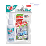 Limpa Tela Kit C/ 2 Esponjas 120ml Anti Risco E Bactericida