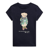 Linda Camiseta Azul Marinho Polo Bear Ralph Lauren - Menina