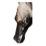 Linda Escultura Em Xisto De Esmeralda Cabeça De Cavalo