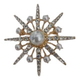 Lindo Broche Strass E Pérola Elegante Dia Das Mães