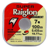 Linha De Pesca Transparente Super Raiglon 0,435mm