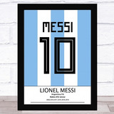 Lionel Messi 10, Argentina, Barça, Quadro Moldura 33x24cm