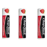 Lip Balm Chapstick Sabor Morango Kit Com 3 