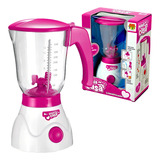 Liquidificador Brinquedo Infantil Funcional Bate De Verdade Cor Rosa