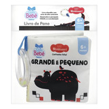 Livro De Pano Com Chocalho Baby Montessori Contrastes Fofos Grande E Pequeno - Editora Todolivro
