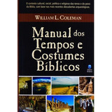 Livro Manual Dos Tempos E Costumes Bíblicos Ad Santos