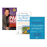 Livro O Investidor Inteligente+ Pai Rico Pai Pobre+ Mente Mi