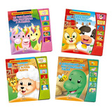 Livros Infantis Musicais - Kit Com 4 Livros Sonoros De Animais Para Crianças - Capa Dura, +4 Anos - Blu Editora