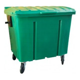 Lixeira 1.000 Litros Container Verde Contentor De Lixo Cinza