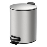 Lixeira Com Pedal E Balde 5l Aço Inoxidável Escovado Linha Spin Brinox