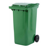 Lixeira Contentor De Lixo Com Rodas 240l Mod. Europeu Verde