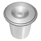 Lixeira Pia Cozinha Embutir Granito Inox 3 Litros Inovar Metais