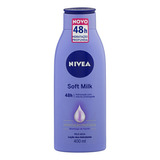  Loção Deo-hidratante Nivea Soft Milk Frasco 400ml