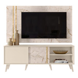 Lojas Amale Rack Bancada E Painel Para Tv Cronos Calacata Off White Design Europeu