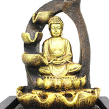 Lorben Fonte Decorativa Agua Grande Cascata Feng Shui Buda Luz Led Cor Multicor 110v/220v Bivolt