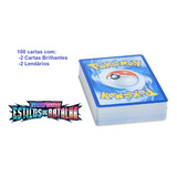 Lote 100 Cartas Pokémon 2 Cartas Brilhantes E 2 Raras