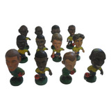 Lote 12 Bonecos Coleção Mini Craque Coca Cola 1998 7cm