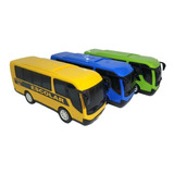 Lote 3 Ônibus Brinquedo Infantil Criança Barato Carrinho Bus