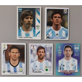Lote 5 Figurinhas Messi - Copas 2006, 2010, 2014, 2018, 2022