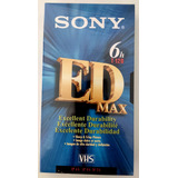 Lote Com 05 Fitas Vhs Sony Ed Max 6h T-120 - Lacradas