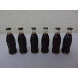Lote Com 6 Garrafas Miniaturas Coca Cola - Anos 70