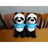 Lote De 2 Ursos Panda Pelúcias Coleçãogalera Animal Nestlé 
