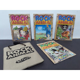 Lote De 4 Mini Revista Rock Animal Com Bolsinha (raro) L4