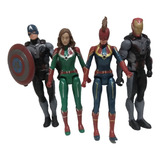 Lote De Bonecos Miniaturas Marvel Vingadores Hulk Buster Tho