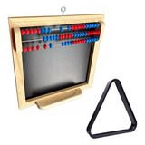 Lousa Com Marcador Para Bilhar Sinuca + Triangulo Plástico