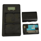 Lp-e6 1800 Mah 7,2v + Carregador Lcd Duplo Usb Kit 1 + 1