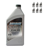 Lubrificante Quicksilver 25w40 4 Tempos 1 Litro Kit C/6