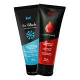 Lubrificantes - Ice Black + Morango Hot Kit C/2 Unid Premium Sabor Ice E Morango