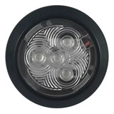 Luminária De Cabine 4 Leds 12v Base Preta Led Branco Frio