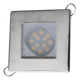 Luminária De Cabine Inox 12 Leds 12 E 24v Branco Quente