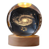 Luminária De Mesa Decorativa Bola Cristal 3d Estilosa 9,5cm