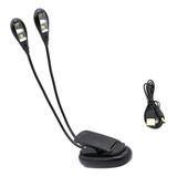 Luminaria Estante Partitura Luz Led Dupla Lep30