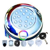 Luminária Led Para Piscina Lagos 15w 12v Ip68 Rgb Metal Inox