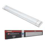 Luminária Led Tubular Slim 18w Sobrepor Elegance Fit 50cm Branco Frio 6500k Bivolt 127/220v