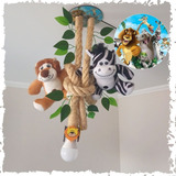 Luminária Lustre Led Decoração Quarto Infantil Safari Baby 