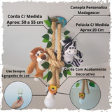 Luminária Lustre Led Decoração Quarto Infantil Safari Baby 