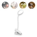 Luminária Luz Led Leitura Prendedor - Flexível Clips Livro