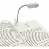 Luminária Luz Led Leitura Prendedor Clips Livro Flexível Cor Da Cúpula Branco Cor Da Estrutura Branco