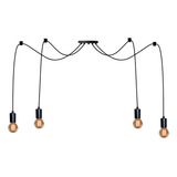 Luminaria Pendente Aranha Spider Octoplus 4 Fios 2m Preto 110v/220v