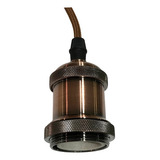 Luminária Pendente Bocal Vintage Retrô Industrial Teto E27 Cor Bronze 110v/220v
