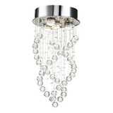 Luminária Pendente De Cristal Spiral Modern Salon 4 Led G10