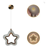 Luminária Pendente Estrela Acrílico Infantil Quarto Gold Led 110v/220v