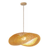 Luminária Pendente Led De Tecelagem De Bambu, Candelabro Sus